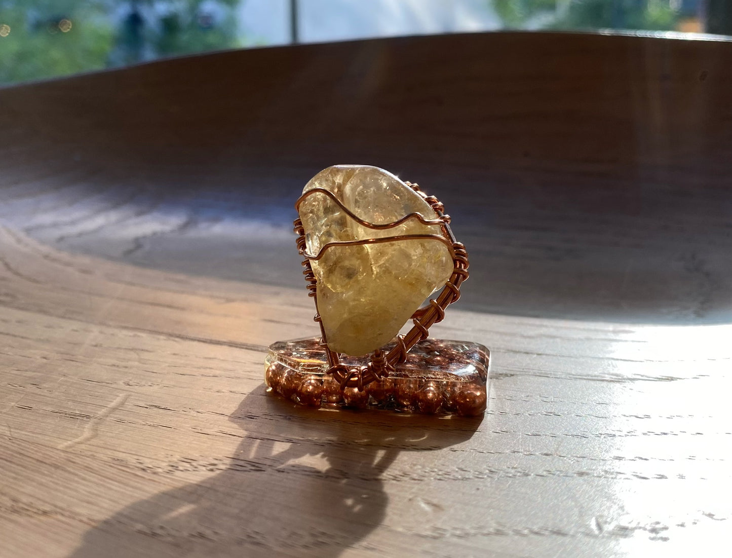 COPPER+CITRINE RING