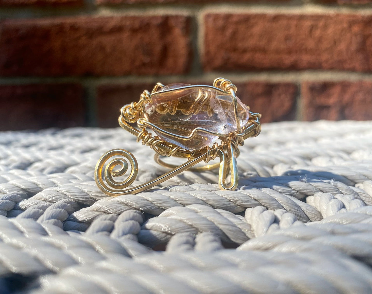 BRONZE+AMETRINE EYE OF AUSET RING