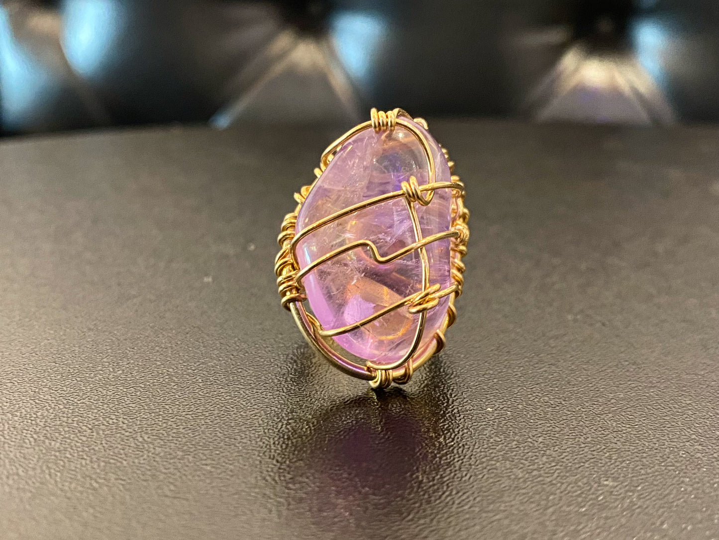BRONZE+AMETRINE RING