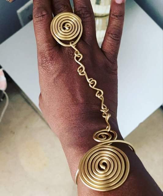 BRONZE VORTEX RING BRACELET