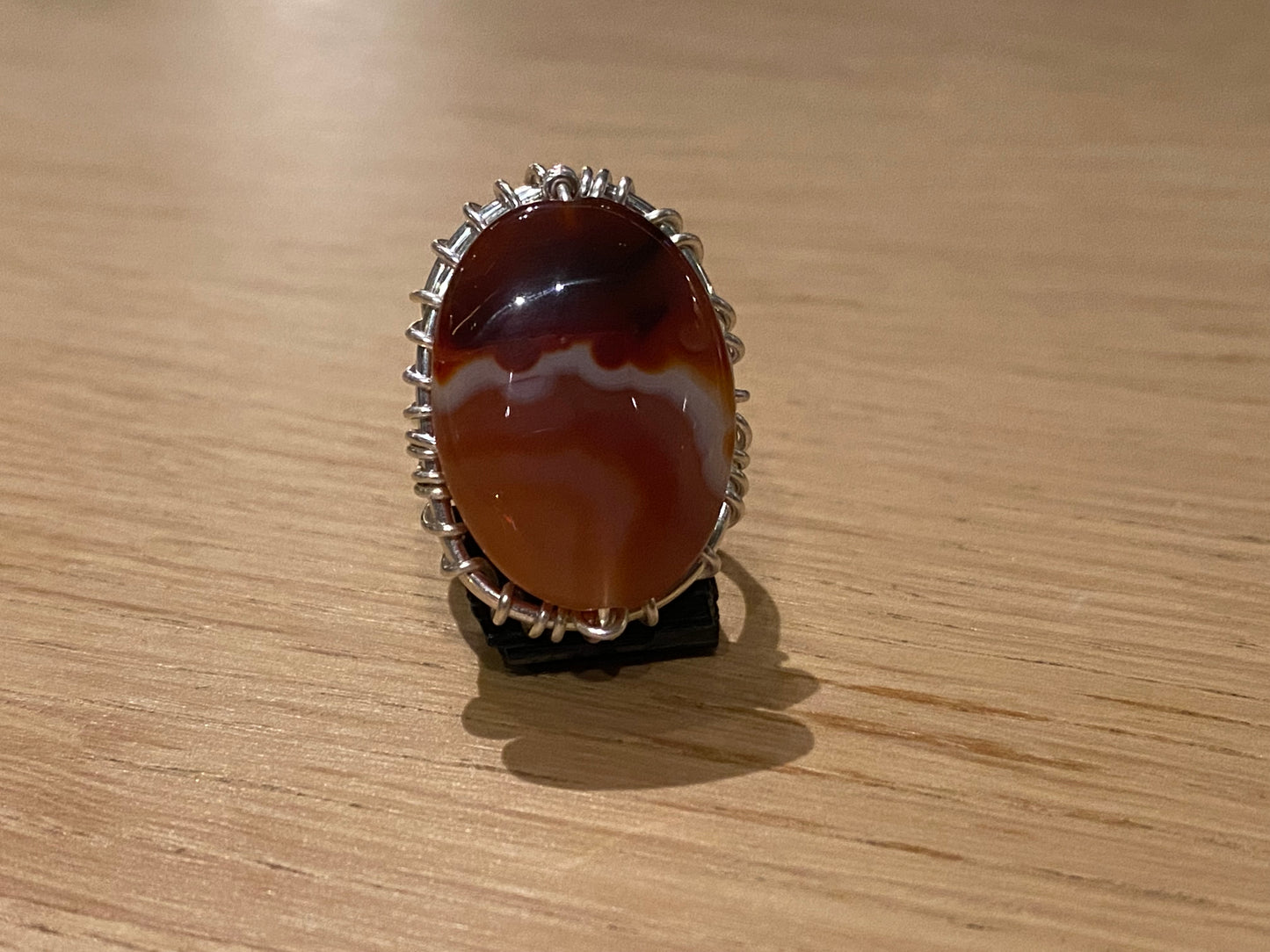 SILVER+CARNELIAN RING