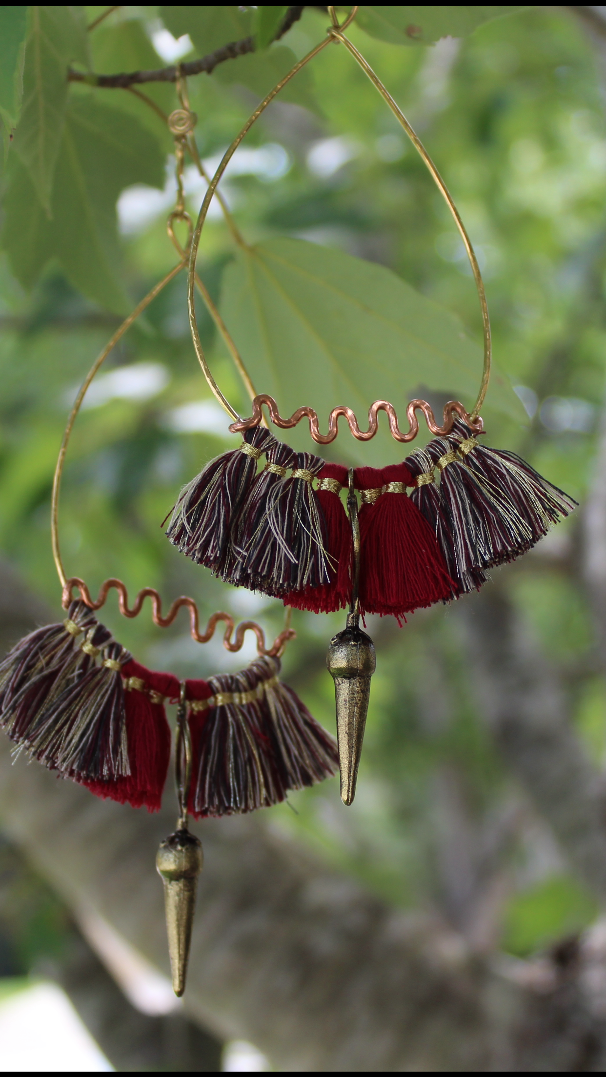 BRONZE+COPPER "SOL FINESSE" EARRINGS