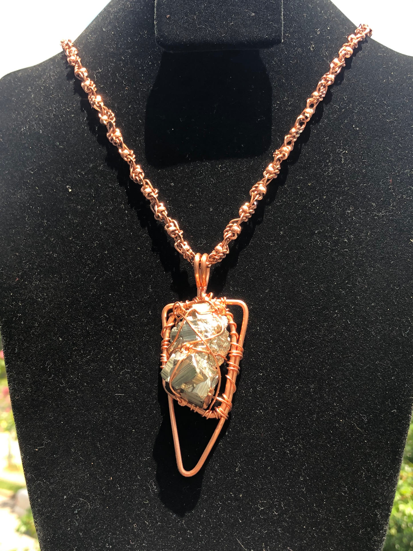 COPPER+PYRITE NECKLACE