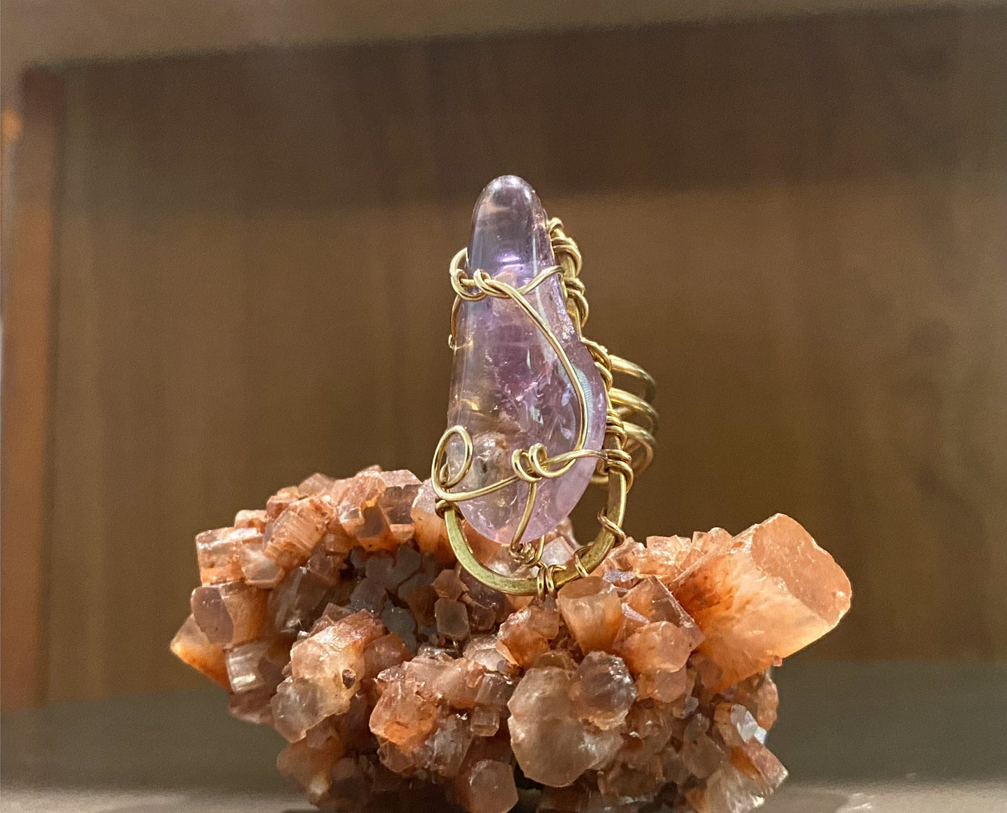 BRONZE+AMETRINE RING