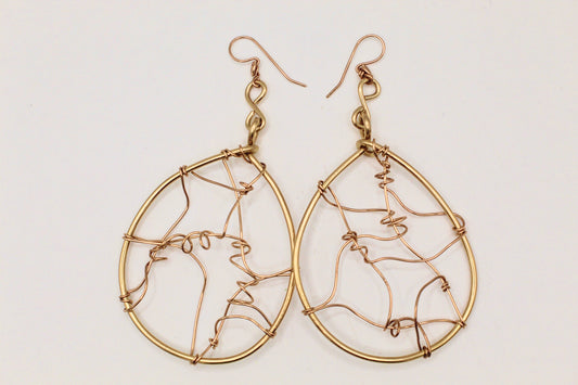 BRONZE FREESTYLE RAINDROP EARRINGS