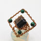 COPPER+TIGERS EYE+MALACHITE PARTY RING