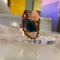 COPPER+APATITE+RHODOCHROSITE+TURQUOISE PARTY RING