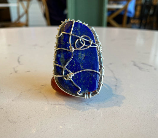 SILVER+LAPIS LAZULI RING