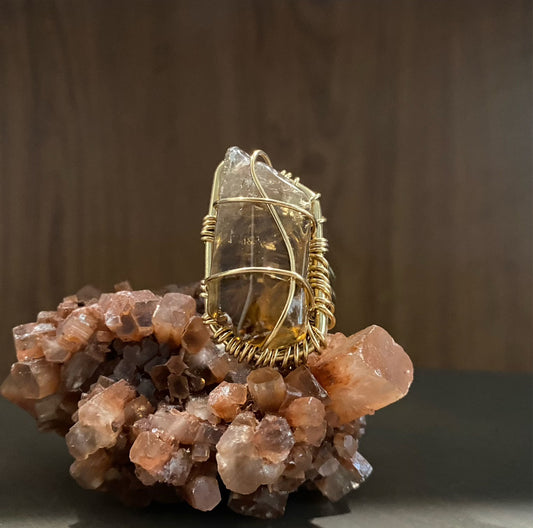 BRONZE+NAMIBIAN CITRINE RING