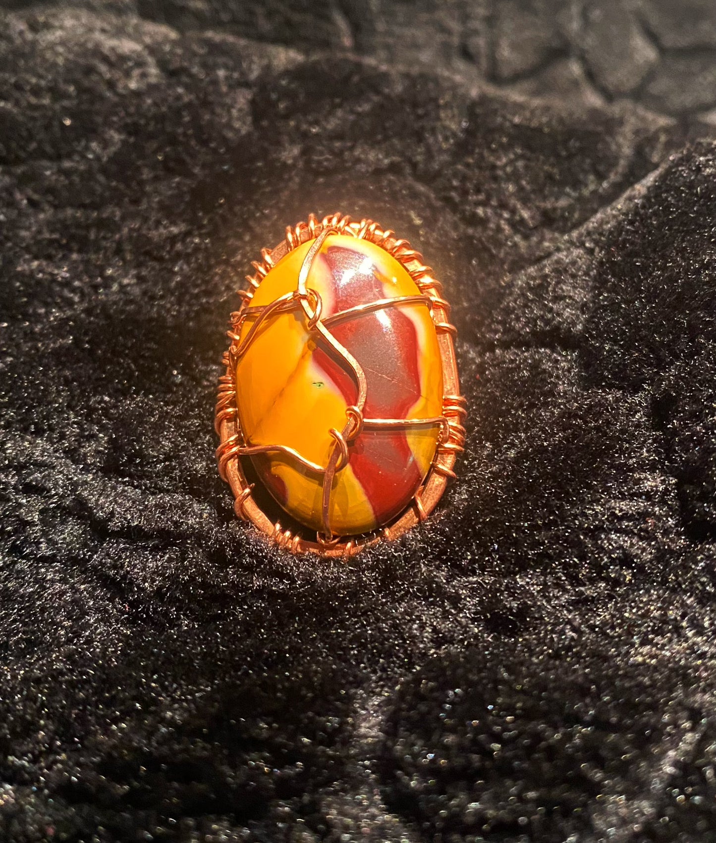 COPPER+POLYCHROME JASPER RING