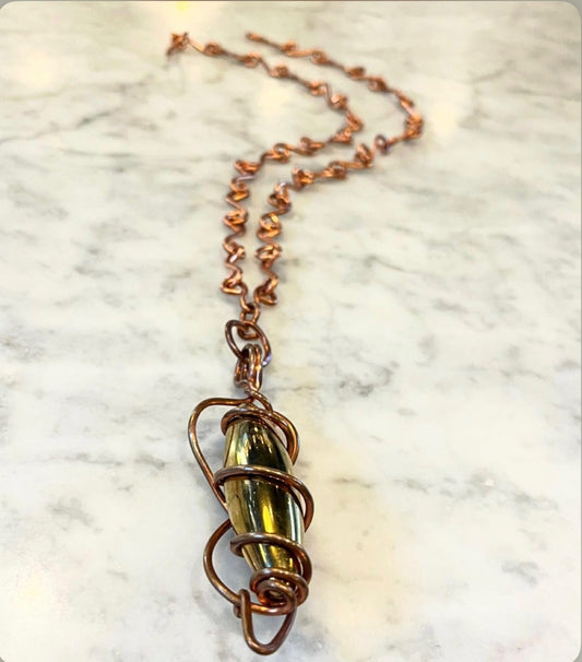 GOLD CHROME MAGNETIC HEMATITE S-LINK NECKLACE