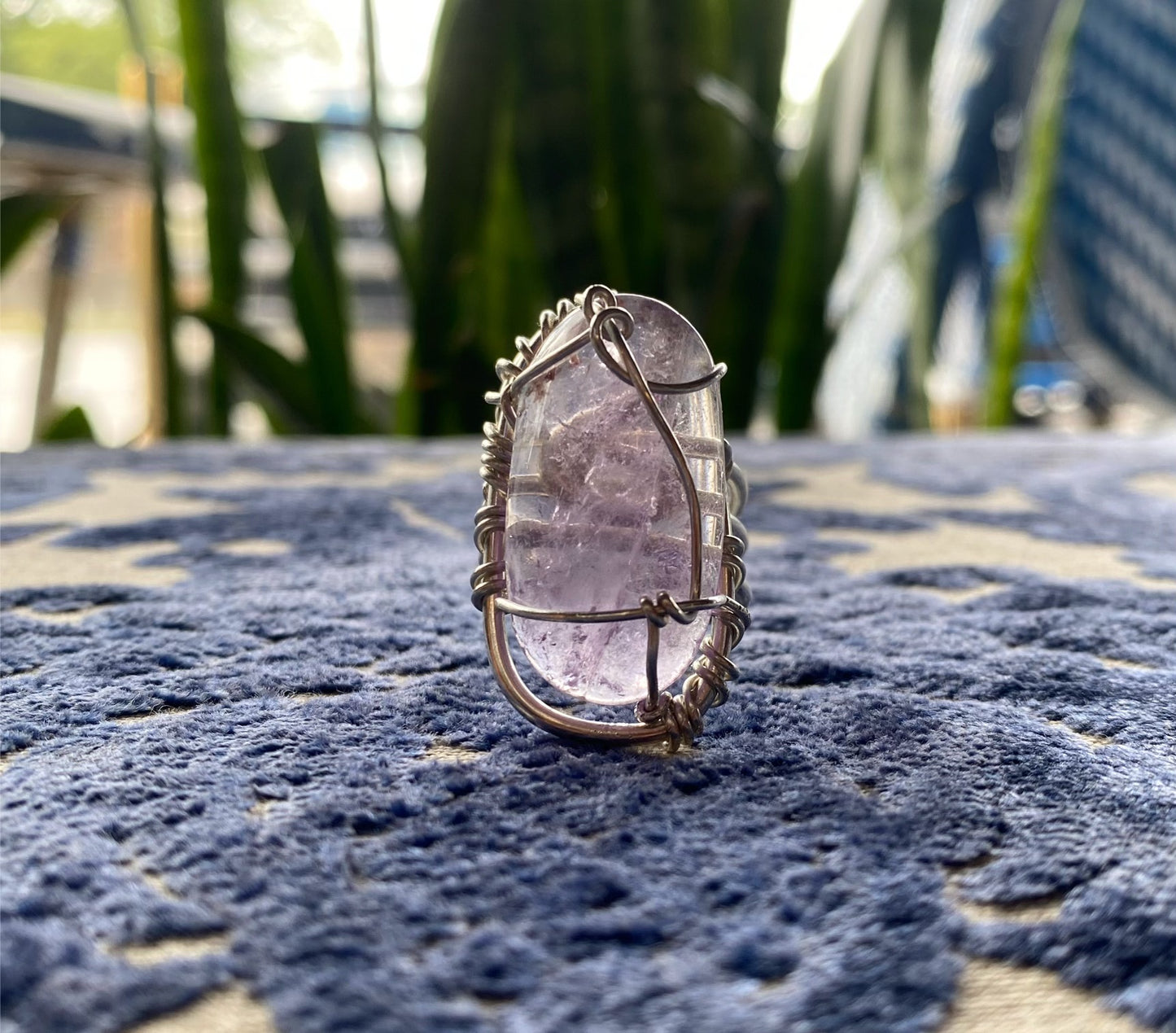 SILVER+AMETHYST RING