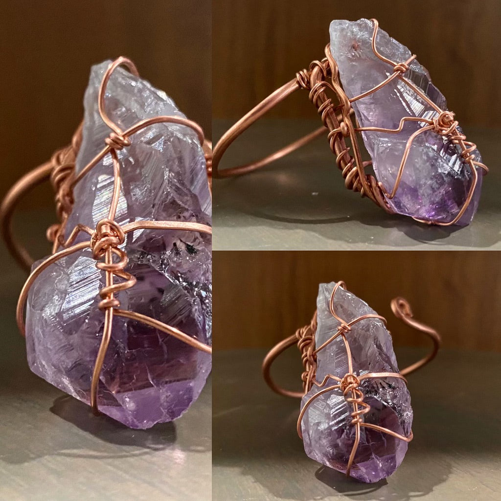 COPPER+ RAW AMETHYST BRACELET