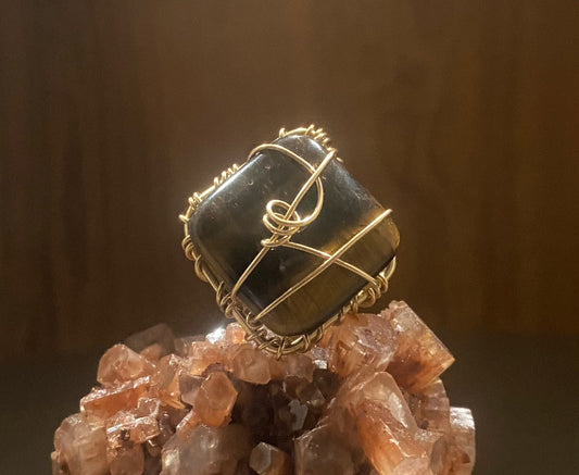 BRONZE+TIGERS EYE RING