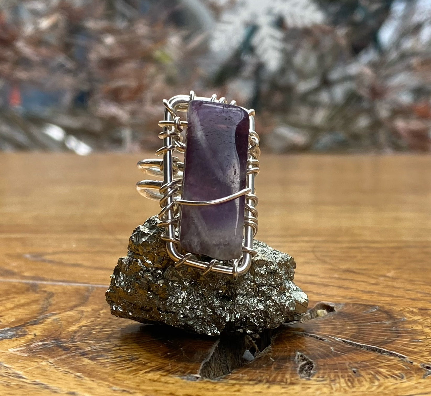 SILVER+AMETHYST RING