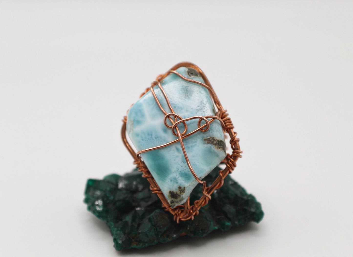 COPPER+LARIMAR RING