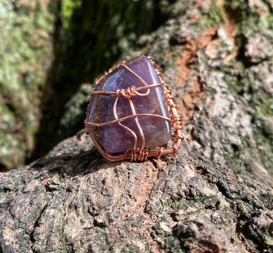 ✨SUPER AMETHYST✨  COPPER+AURALITE RING