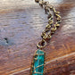 AQUA AURA QUARTZ S-LINK NECKLACE IN BRONZE