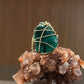 BRONZE+MALACHITE RING