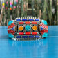 TIBETAN-G SILVER+TURQUOISE+RED CORAL+LAPIS LAZULI+AMBER CUFF BRACELET