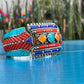 TIBETAN-G SILVER+TURQUOISE+RED CORAL+LAPIS LAZULI+AMBER CUFF BRACELET