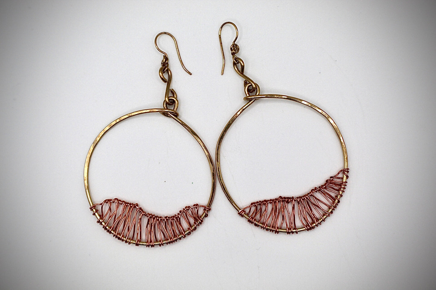 BRONZE+COPPER FREESTYLE EARRINGS