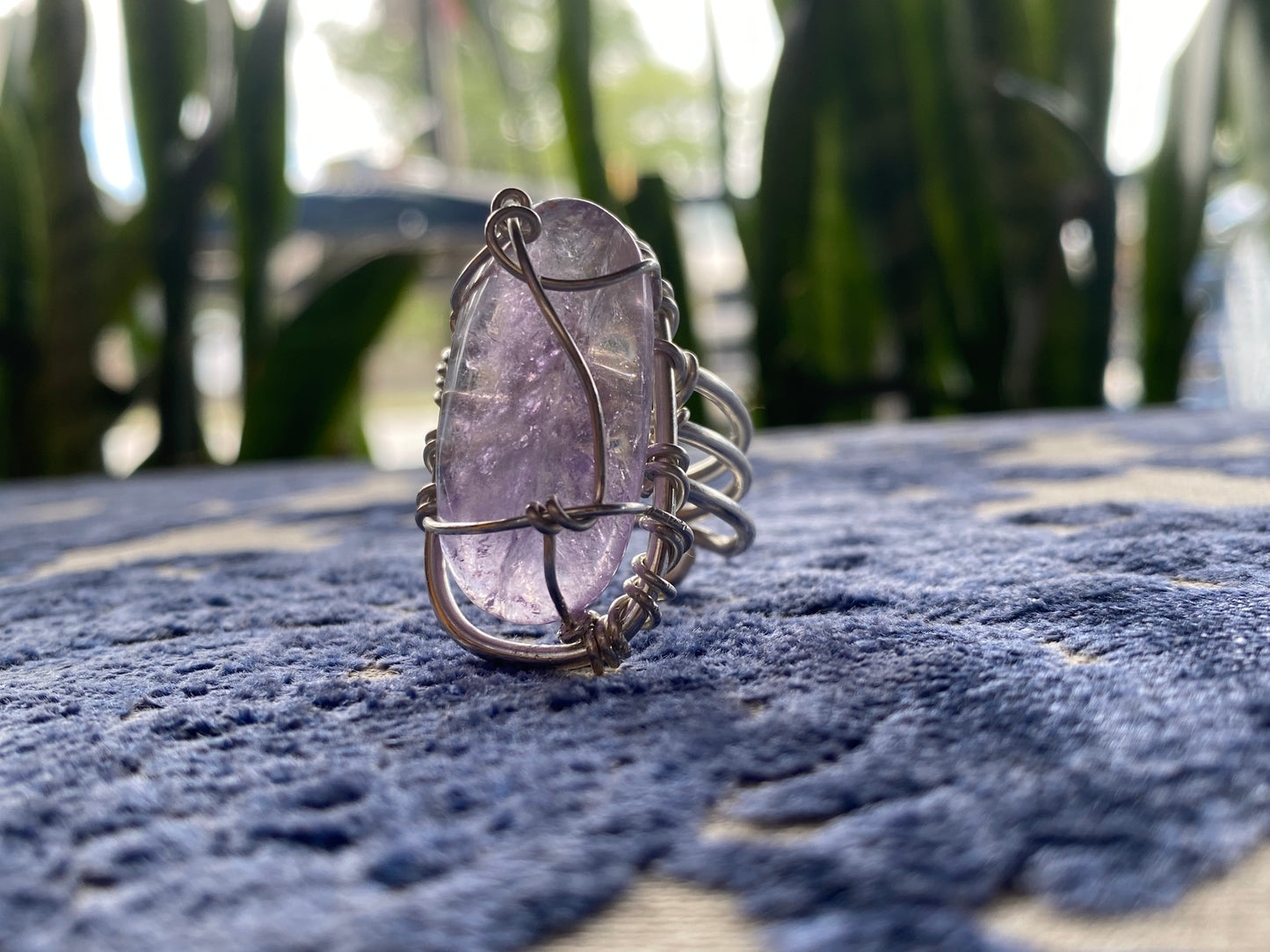 SILVER+AMETHYST RING