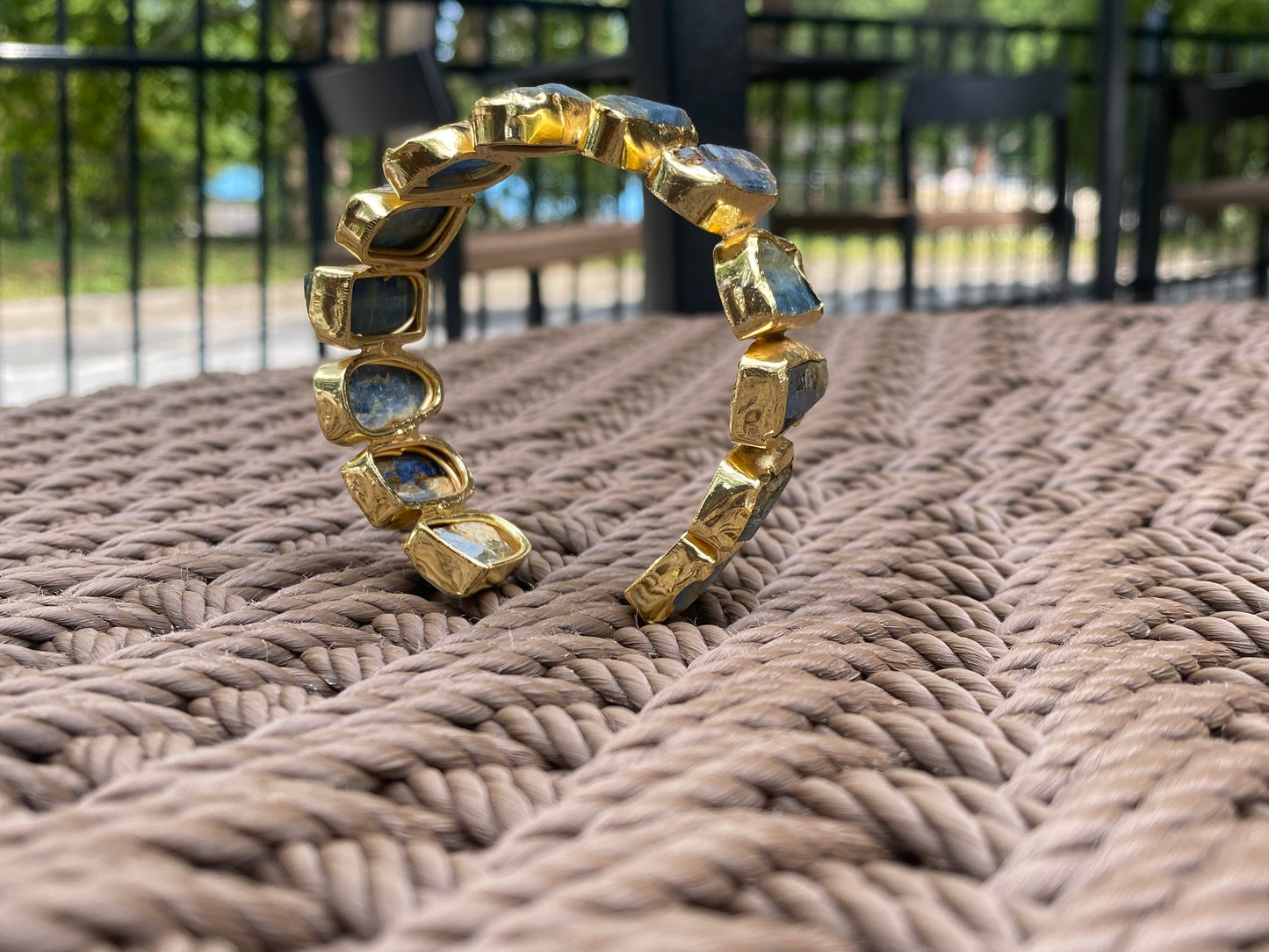 ✨DIVINE & ALIGNED✨  BRASS+KYANITE CUFF BRACELET