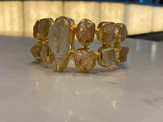 ✨PROSPERITY SUPREME✨BRASS+CITRINE CUFF BRACELET