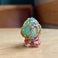 CHRYSOPRASE RING IN BRONZE