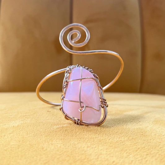 ROSE QUARTZ BRACELET IN COPPER