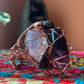 ÁNGEL AMETHYST+HEMATITE+CLEAR QUARTZ BRACELET IN COPPER