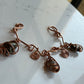 UNAKITE+MOONSTONE+TIGERS EYE CHARM BRACELET IN COPPER