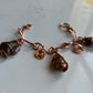 UNAKITE+MOONSTONE+TIGERS EYE CHARM BRACELET IN COPPER