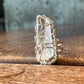 CLEAR QUARTZ RING IN SILVER