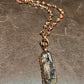 SUPER CLEAR BRAZILIAN QUARTZ S-LINK NECKLACE IN COPPER