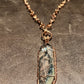 SUPER CLEAR BRAZILIAN QUARTZ S-LINK NECKLACE IN COPPER