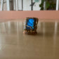 LABRADORITE RING IN BRONZE