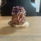 CHUNKY RAW AMETHYST+RAW CITRINE RING IN COPPER