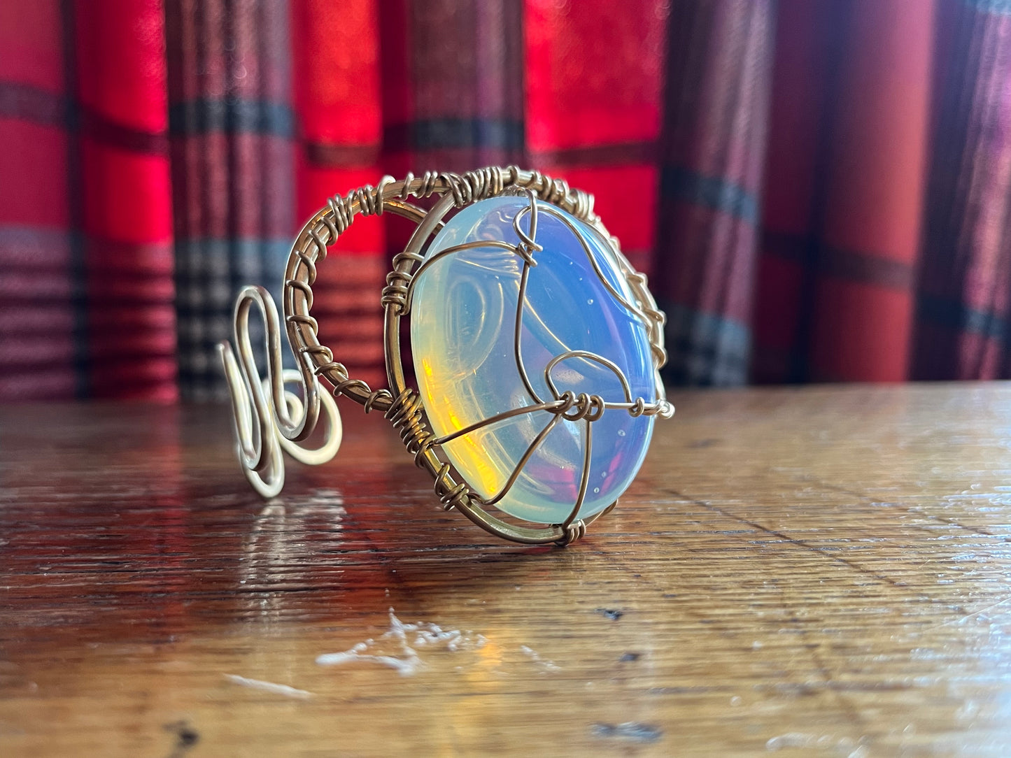 OPALITE WAVE CUFF BRACELET IN BRONZE