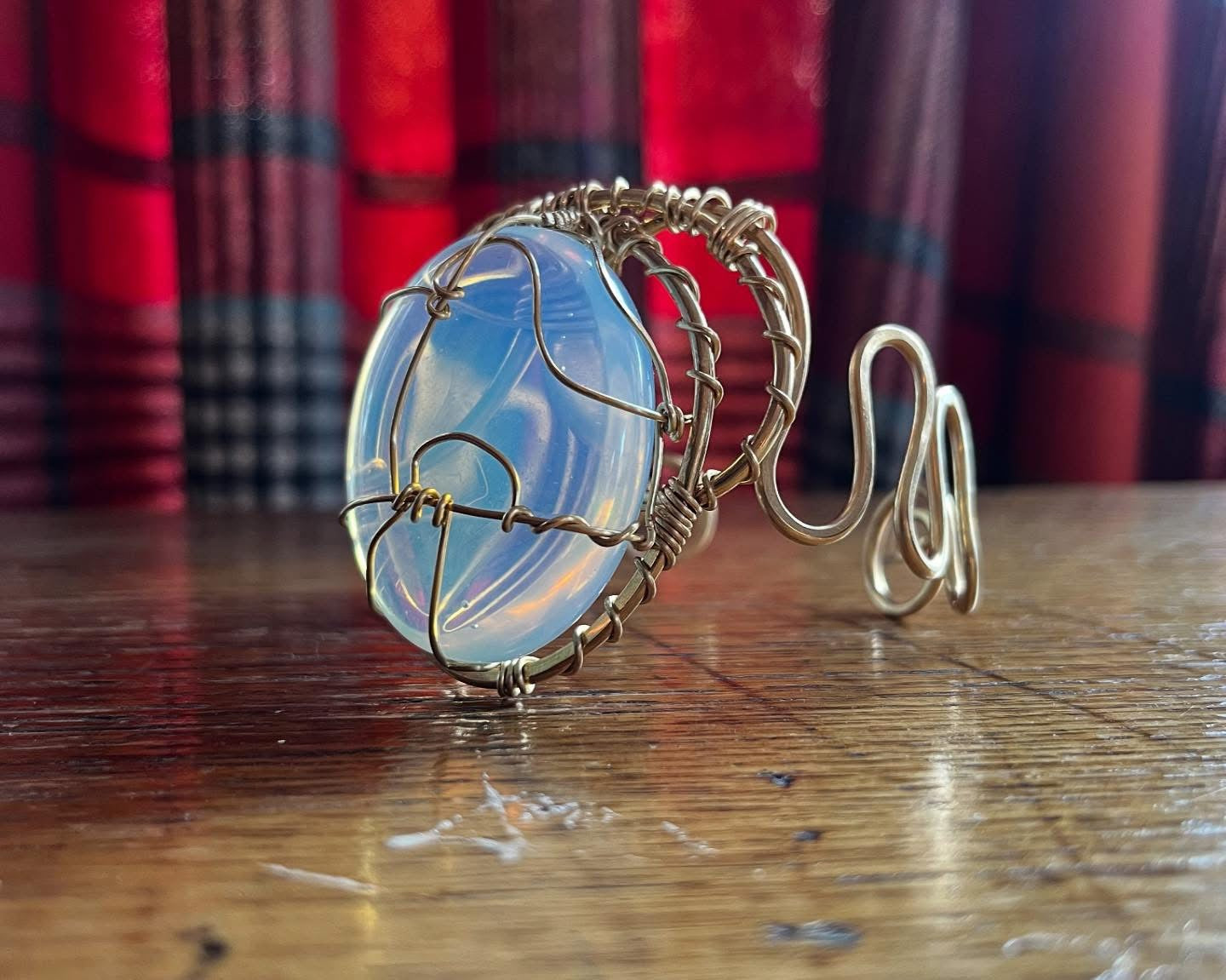 OPALITE WAVE CUFF BRACELET IN BRONZE