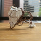 CLEAR QUARTZ CLUSTER CUFF BRACELET IN COPPER
