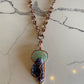 COPPER+FLOURITE+ AMETHYST S-LINK NECKLACE