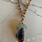 COPPER+FLOURITE+ AMETHYST S-LINK NECKLACE