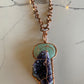 COPPER+FLOURITE+ AMETHYST S-LINK NECKLACE