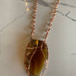 COPPER+AGATE+TIGERS EYE S-LINK NECKLACE