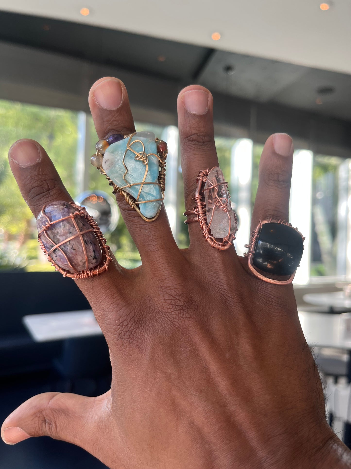 SUGILITE RING IN COPPER