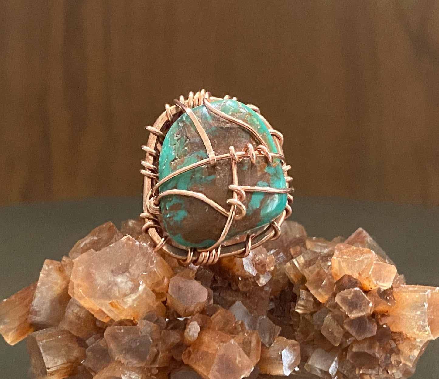 COPPER+TURQUOISE RING