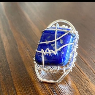 SILVER+LAPIS LAZULI RING