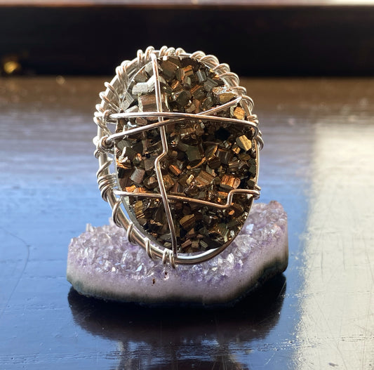 SILVER+PYRITE “IMPERIAL” RING